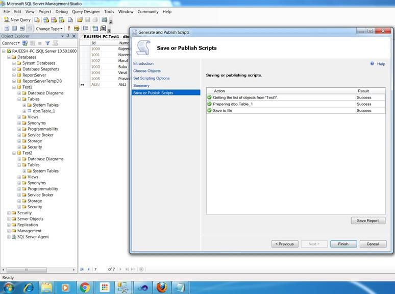 Save or publish Script